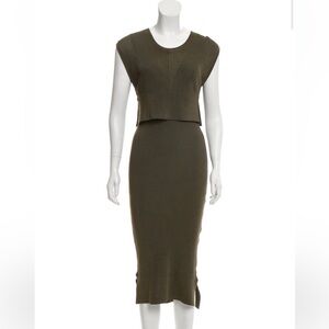 Ronny Kobo midi dress in green size xs